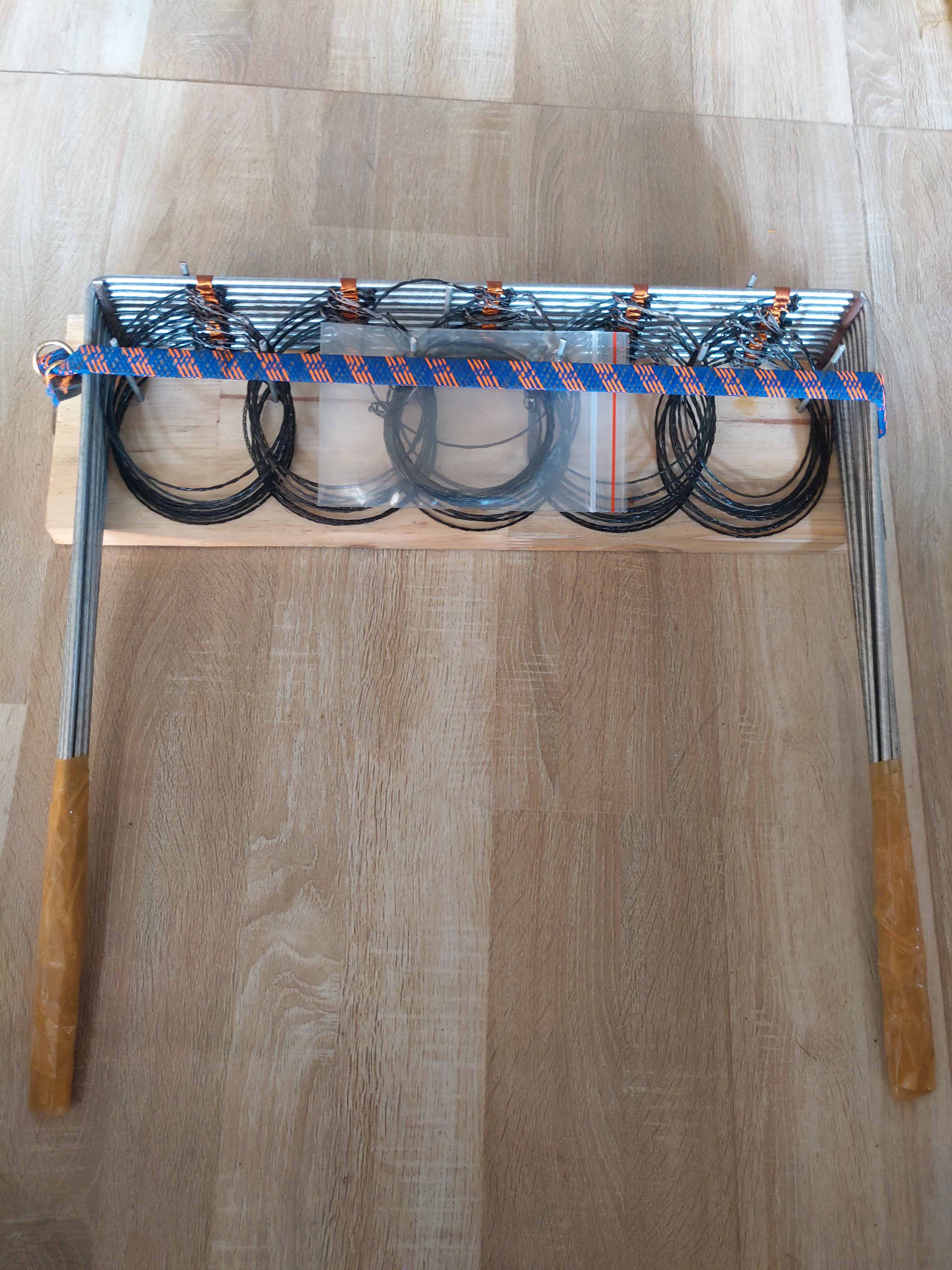 10 khung thòng bẫy chồn - quốc - bịp - đa đa - gà đồng , cước nhật đan 4, khoen đồng, dù siêu bền mua về là sử dụng