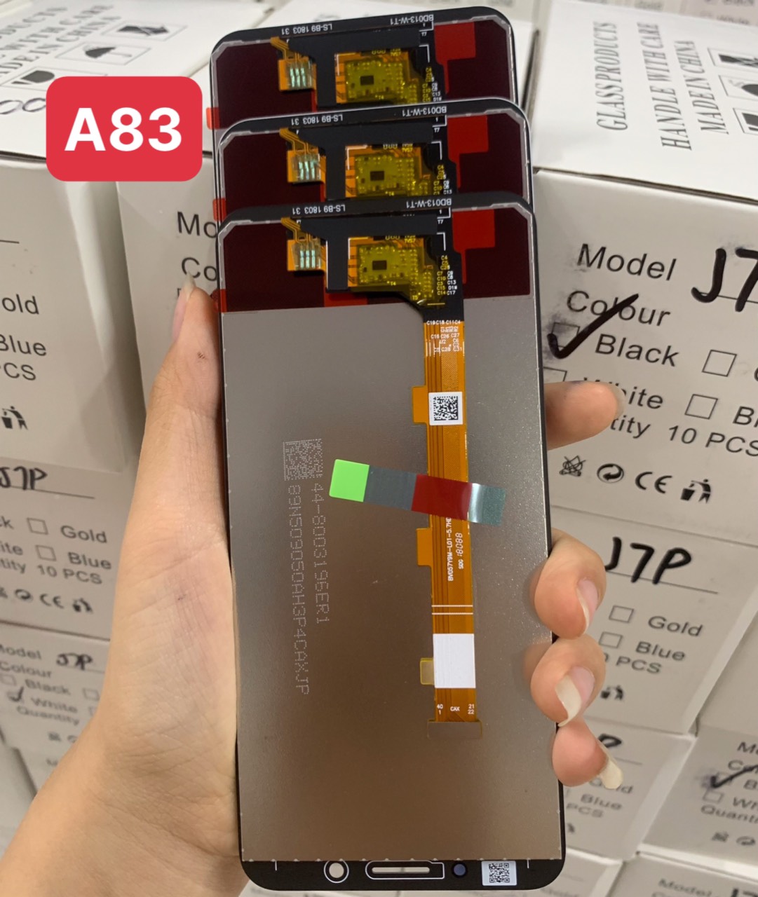 Màn hình zin new oppo A83, nguyên bộ màu trắng đen