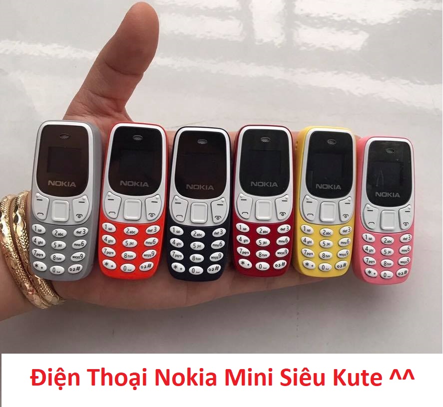 Điện Thoại Nokia Siêu Nhỏ 2 Sim Nghe Gọi, Làm Móc Tìm Chìa Khóa, Đồ Vật Cho Người Hay Quên