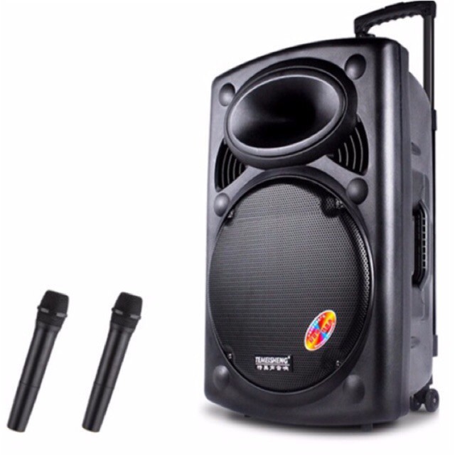 Loa Kéo bluetooth karaoke Temeisheng La-012, Tặng 2 micro Cao Cấp