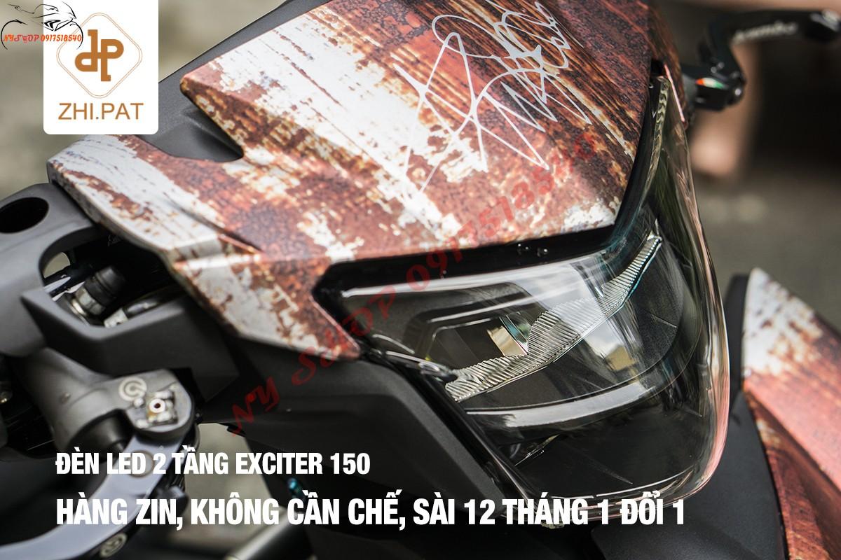 Đèn Led 2 tầng ZHIPAT ver 1 cho Exciter 150 (chóa màu trắng xi, đen khói)