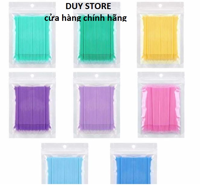 Tăm tháo mi- vệ sinh mi tăm bịch 100 cây đầu nhỏ