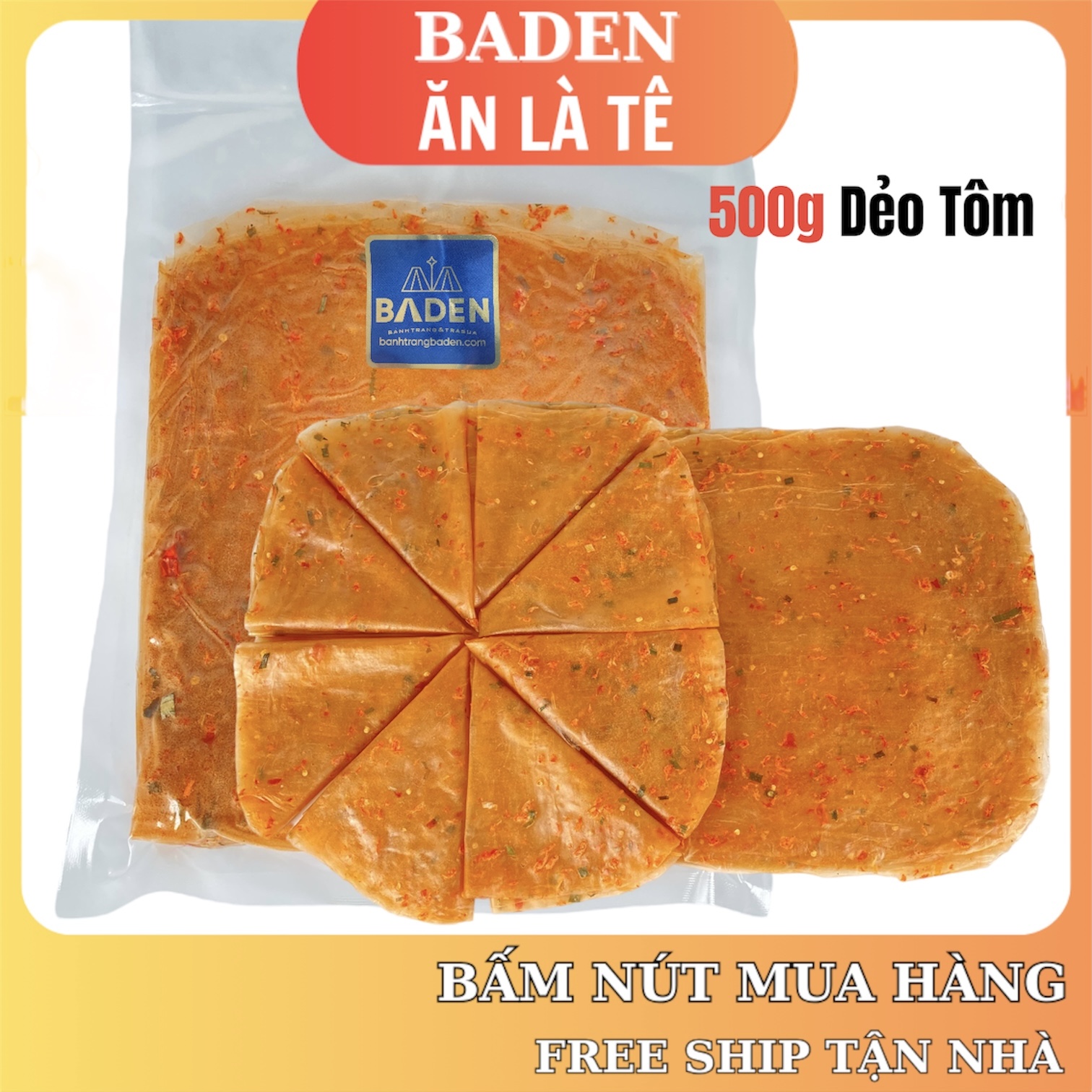 Bánh tráng phơi sương - Bánh tráng dẻo tôm - Bánh tráng rìa phơi sương cực ngon bánh tráng BADEN