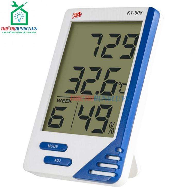 Đồng hồ đo nhiệt độ và độ ẩm 3 chức năng kt - 908