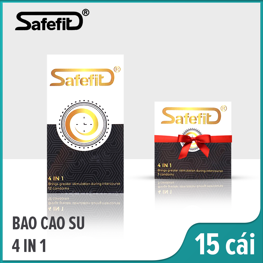 Bao cao su SafeFit 4 in 1 (hộp 12)