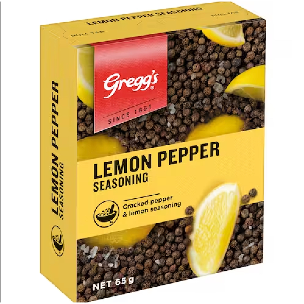 TIÊU CHANH TỰ NHIÊN Gregg's Cracked Pepper Lemon Seasoning, 65g
