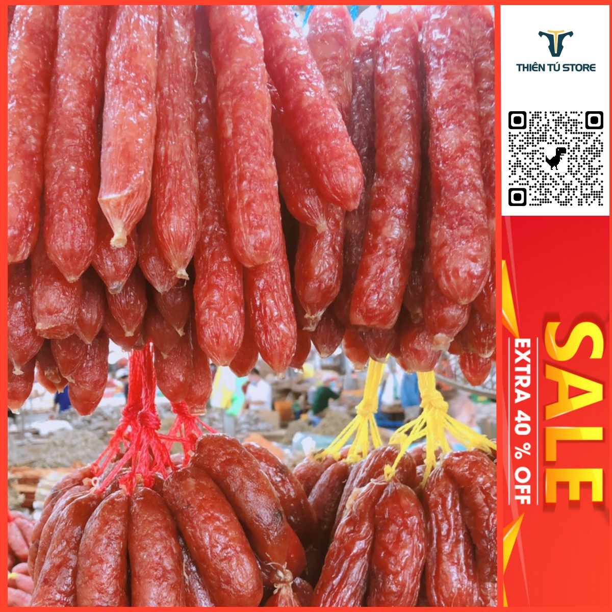 Lạp xưởng truyền thống, hương vị gia truyền ,lượng thịt nạc nhiều ,ít béo đặc sản Cai Lậy , món ngon đậm vị Miền tây Việt Nam , Thiên Tú Store chuyên hải sản khô , thực phẩm khô ,nông sản khô uy tín , trách nhiệm