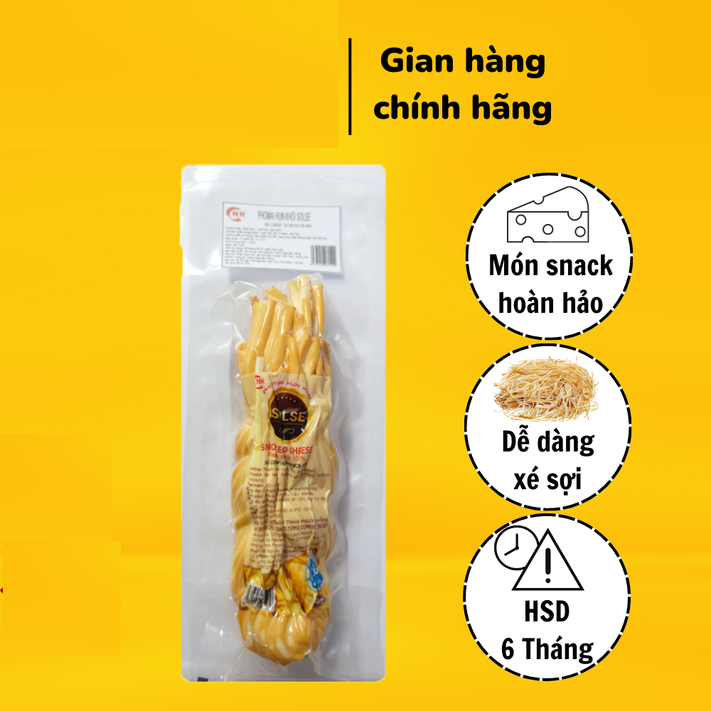 Phô Mai Xông Khói Nhập Khẩu Nga 200gr/ Dê Xoắn Hun Khói/ Phô Mai Hun Khói Sữa Dê Sợi/ Phô Mai Nga Sợi Xoắn - Nhập Khẩu Nga