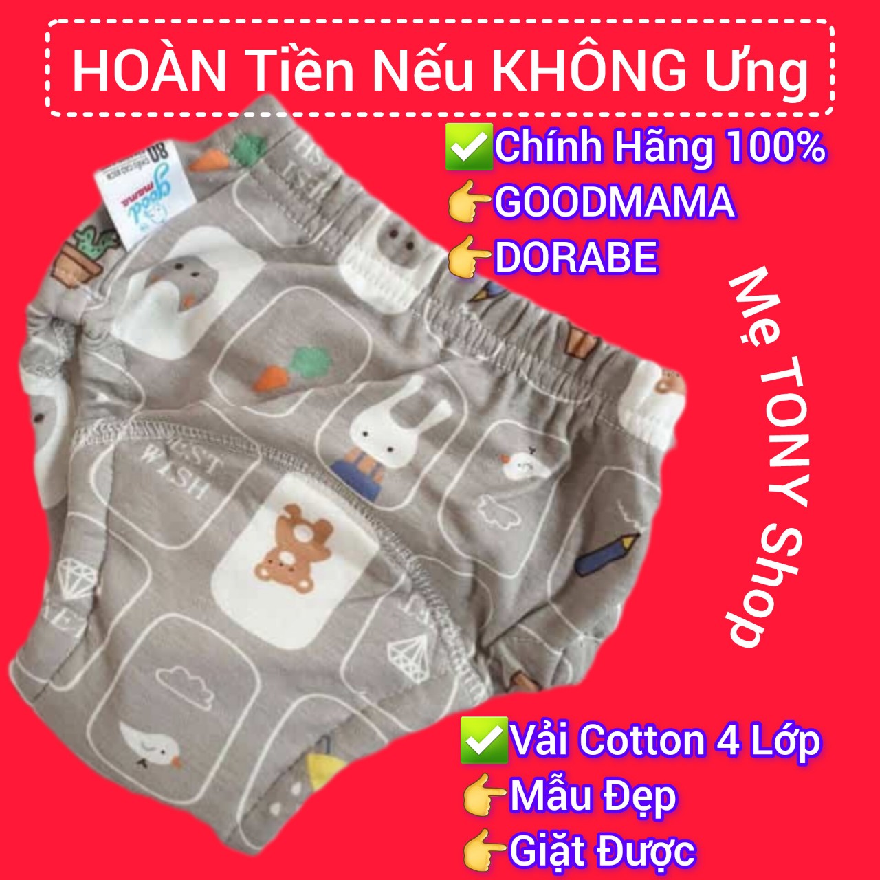[Hàng Đẹp]Sỉ 20 Quần Bỏ Bỉm Goodmama;Bỉm Vải Goodmama Chính Hãng (Đủ Size 5kg-17kg)