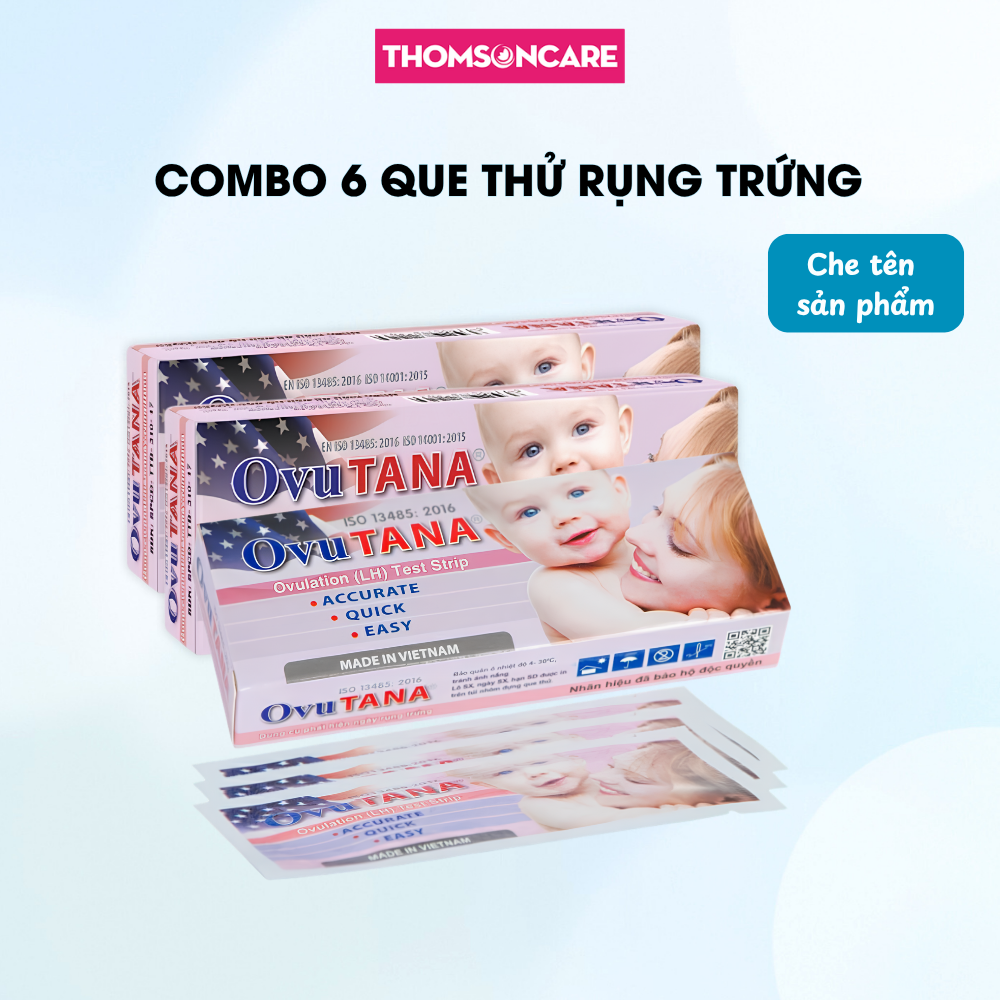 Combo 6 que thử rụng trứng Ovutana - Chính xác - Giao hàng kín đáo che tên, test trứng