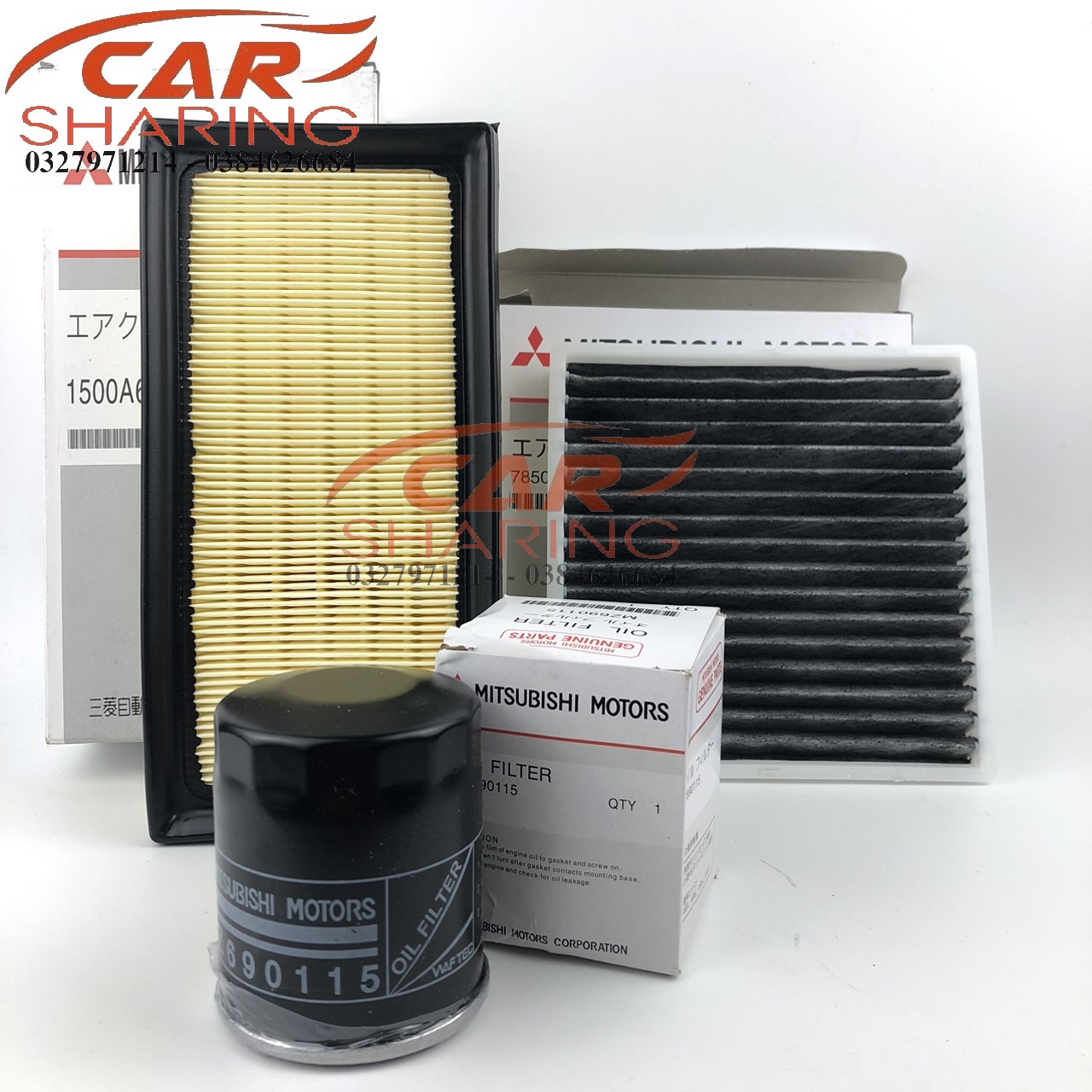 Combo 3 lọc than hoạt tính loại a có viền nhựa chắc chắn và thường dùng cho xe mitsu xpander -oem