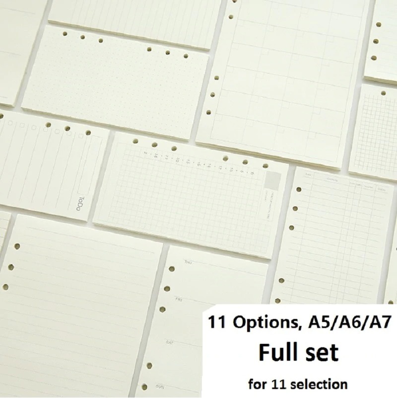 Tập 100 tờ giấy refill lõi sổ còng binder A5 6 lỗ cao cấp