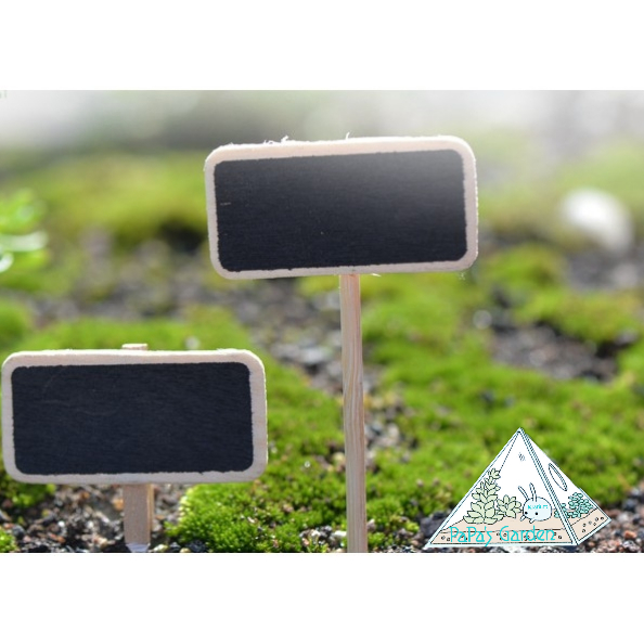 Bảng tên, bảngchỉ đường trang gỗ trí tiểu cảnh terrarium