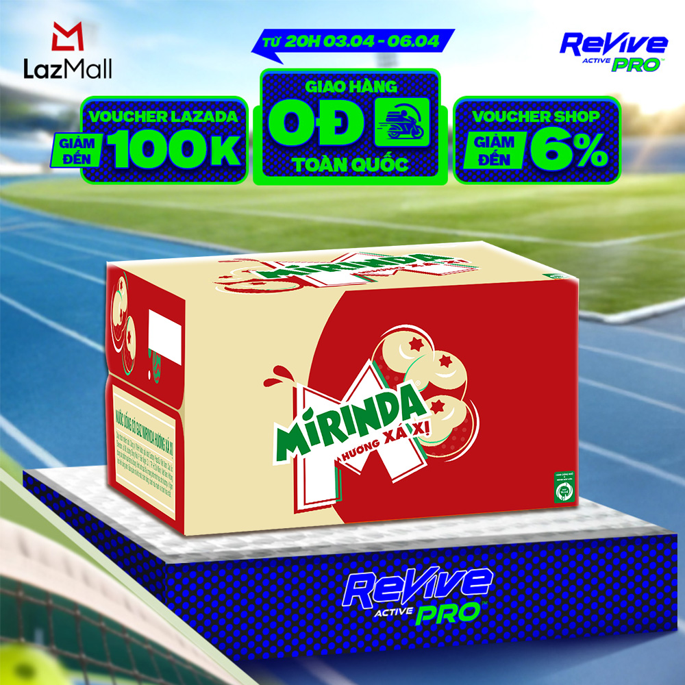 [SALE 4.4] Thùng 24 Chai Nước Giải Khát Mirinda Xá Xị (390ml/chai)