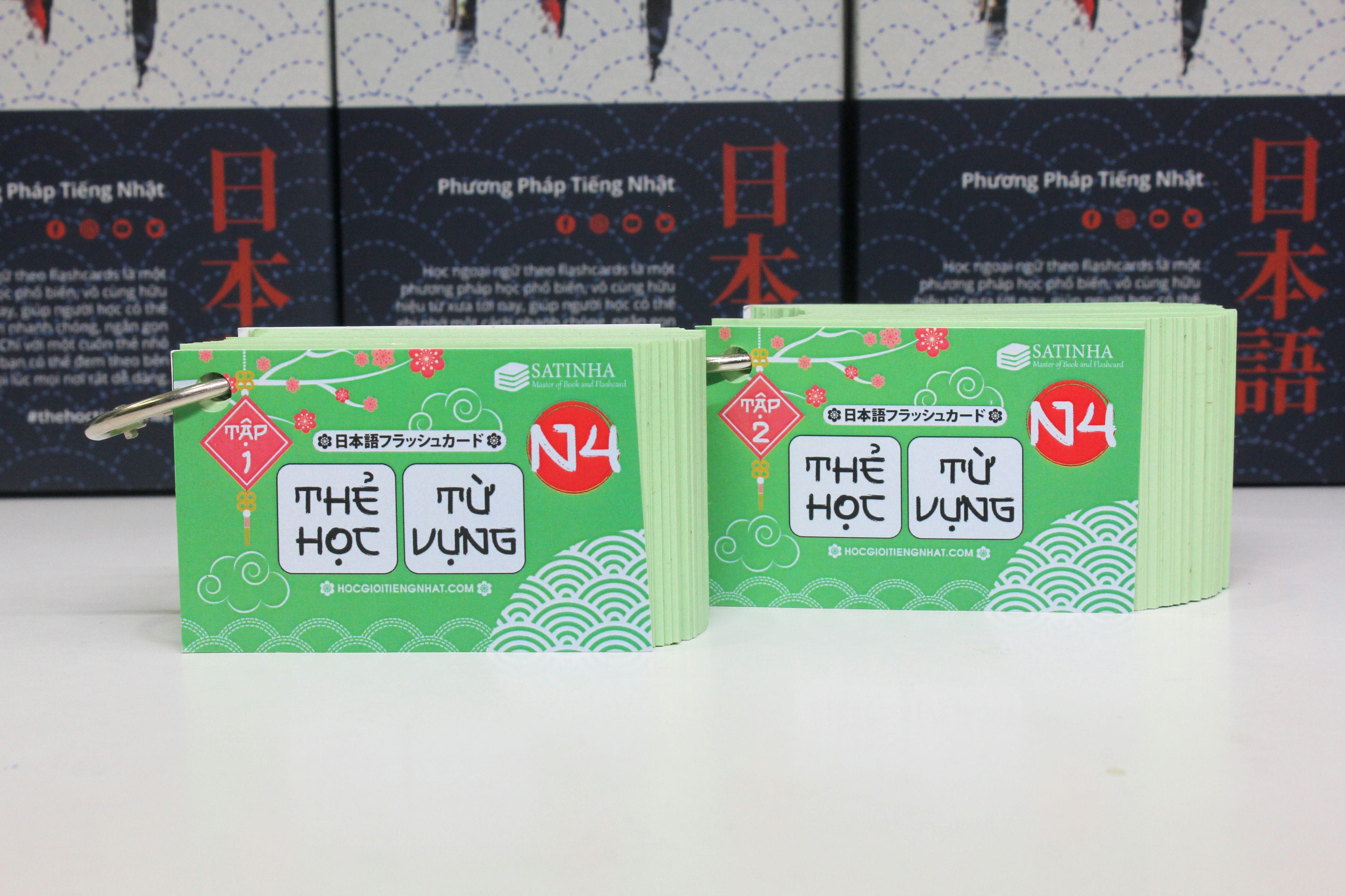 Flashcard - thẻ học từ vựng n4 - 2 xấp bản mới