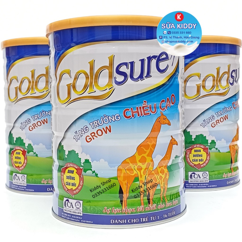 Sữa Goldsure phát triển chiều cao NL 900g cho bé từ 1 đến 16 tuổi (kiddy1234)