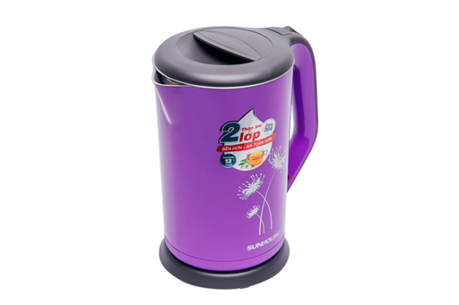 Ấm siêu tốc inox 2 lớp 1.7 l sunhouse shd1383p