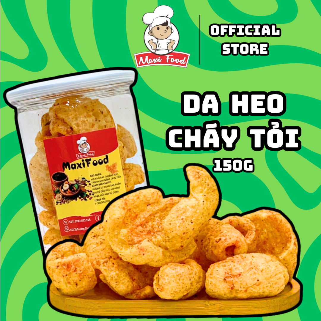 150g da heo cháy tỏi maxifood
