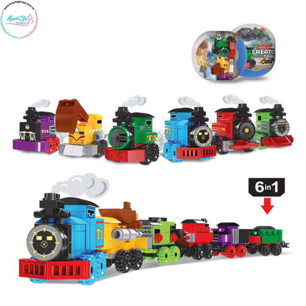 Lego lắp ráp mô hình toa xe lửa 6in1