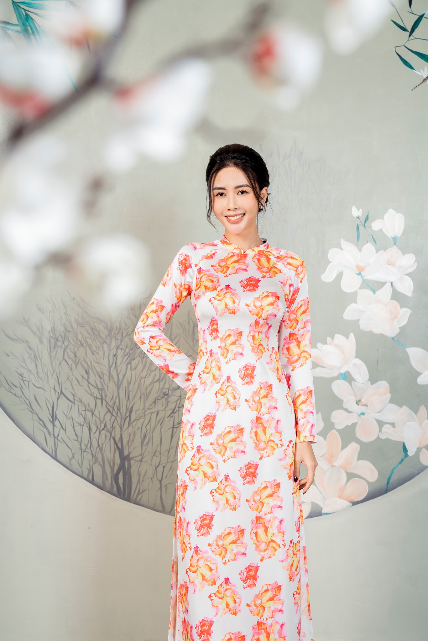 Áo dài truyền thống nữ eva de eva 21sade012f2