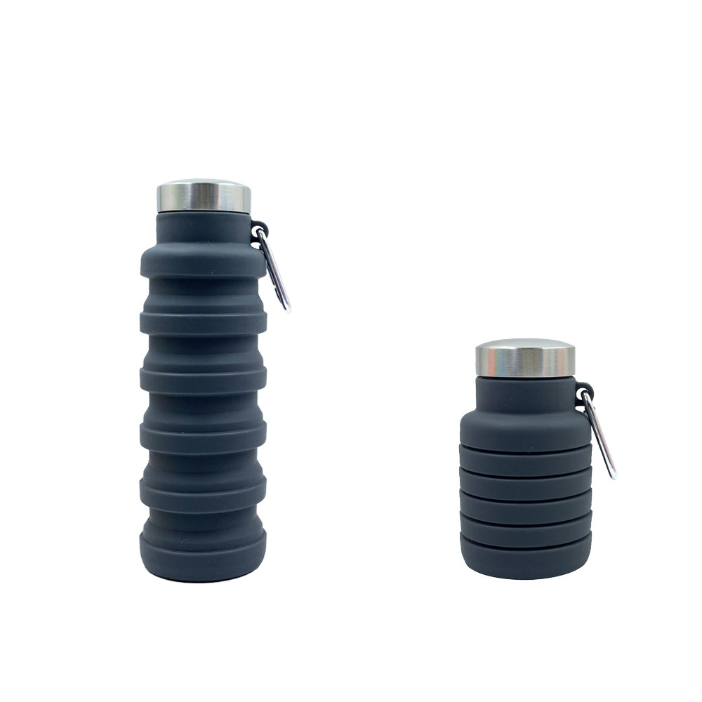 Bình Nước Gym Gấp Gọn Silicon 700ml Cao Cấp Cầm Tay Thông Minh Dễ Mang Đi Du Lịch Dã Ngoại - 8