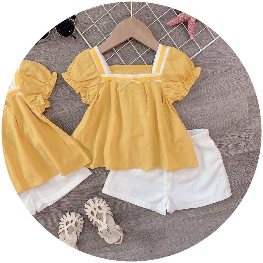 Set bộ áo babydoll kèm quần cho bé gái