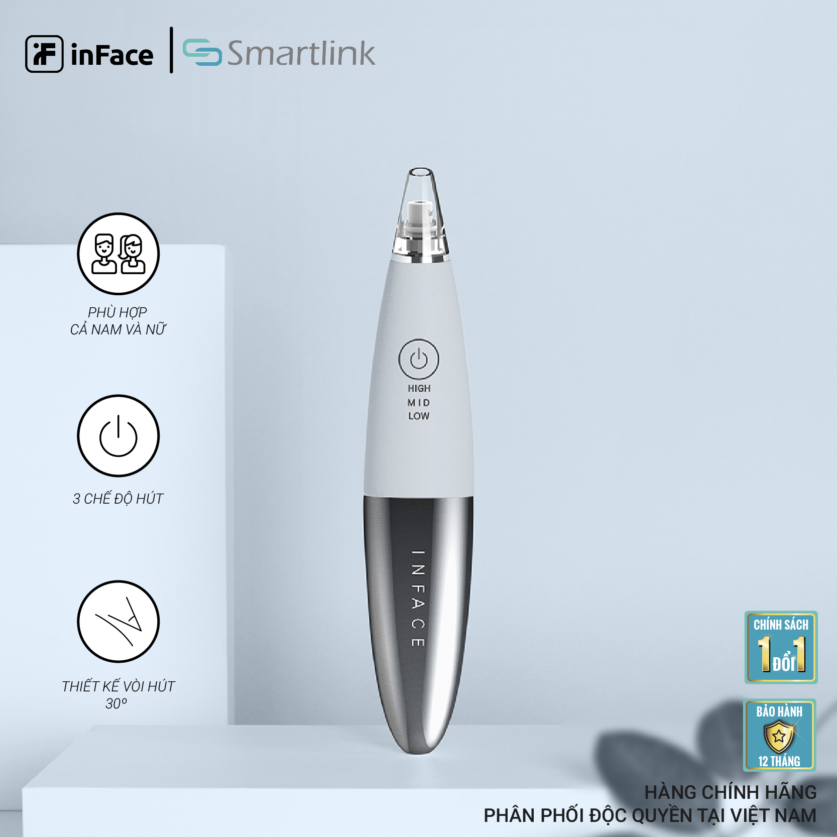 Máy Hút Mụn Đầu Đen Xiaomi inFace Blackhead Remover MS7000 - Hàng Chính Hãng - Bảo Hành 12 Tháng