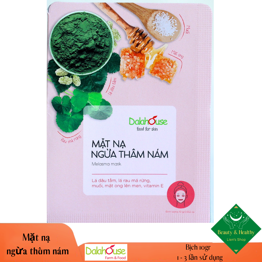 Mặt nạ thiên nhiên ngừa thâm nám Dalahouse - Bịch 10gr dạng serum - từ 1 đến 3 lần đắp