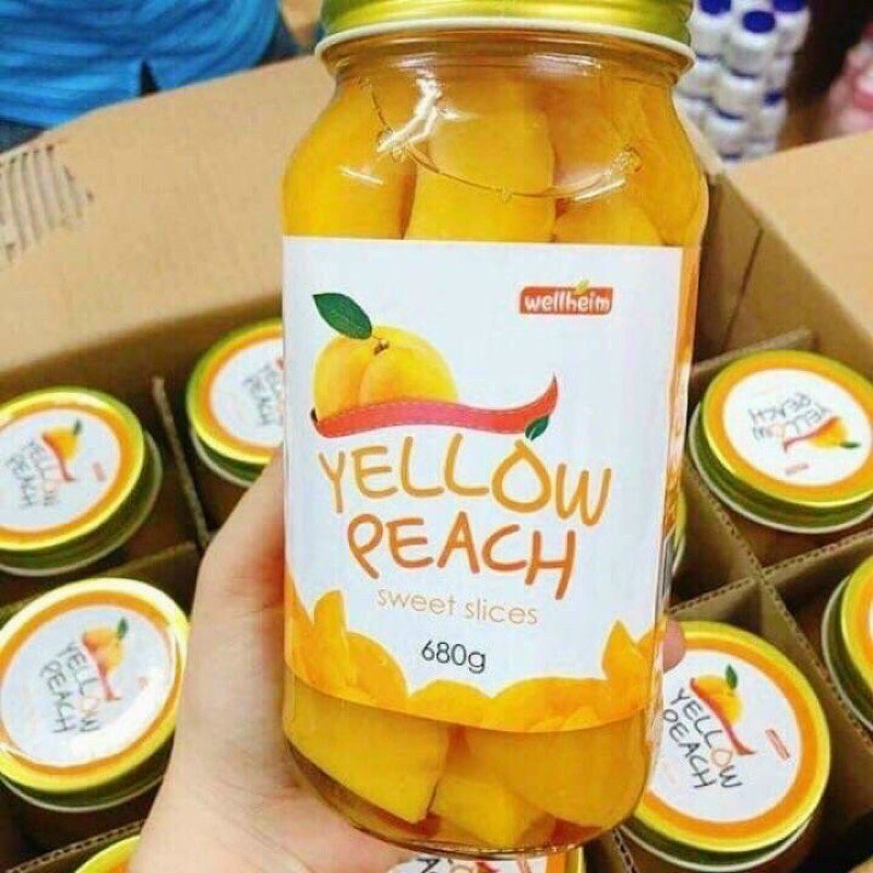 [HÀNG CHUẨN] ĐÀO NGÂM HÀN QUỐC YELLOW PEACH HŨ 680GRAM