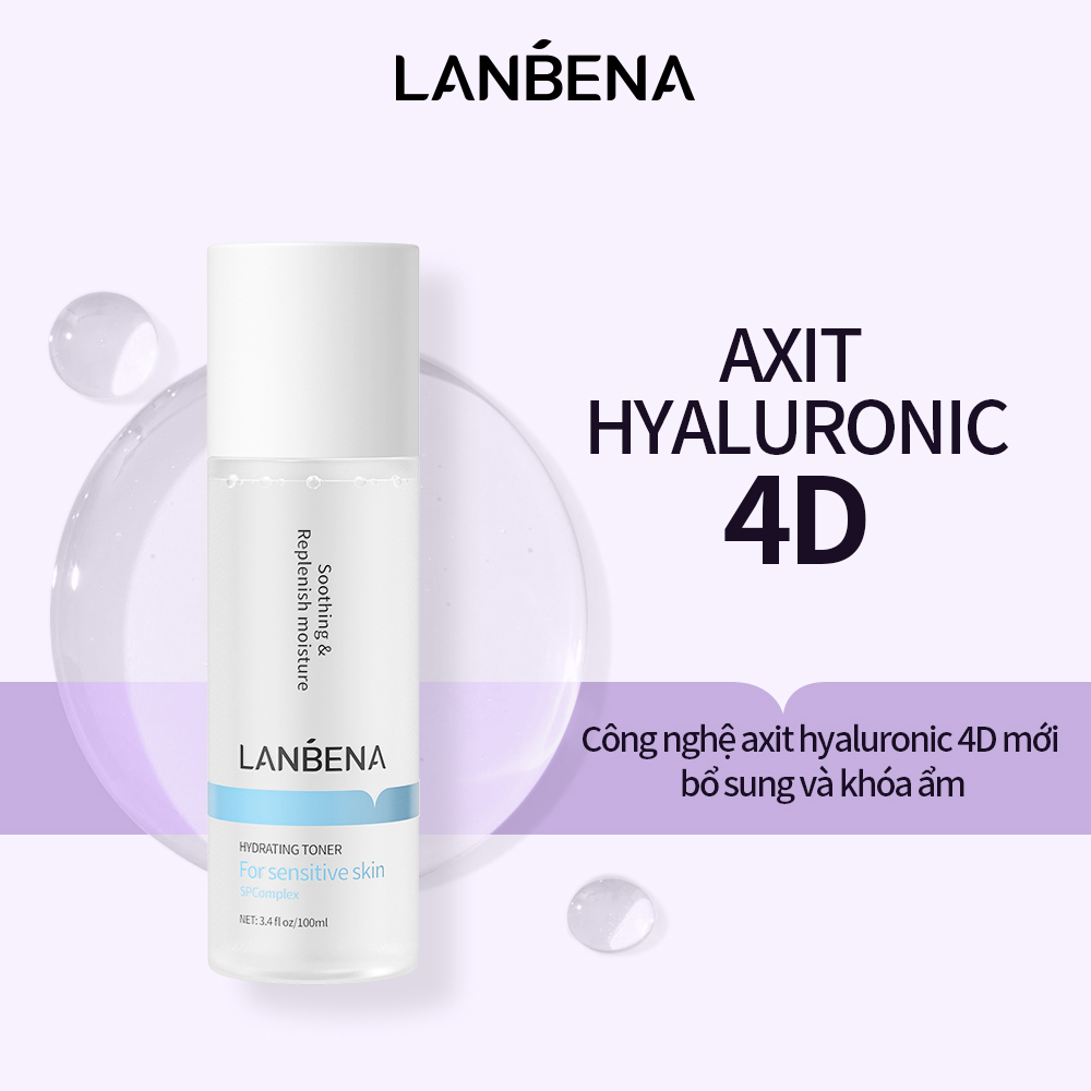 LANBENA Toner Hyaluronic Acid 100ml Dưỡng Ẩm Làm Trắng Tái Tạo Làm Trắng Da Chăm Sóc Da Dưỡng Ẩm Da Mặt Hyaluronic Acid Toner 100ml Whitening Moisturizing Skincare Beauty
