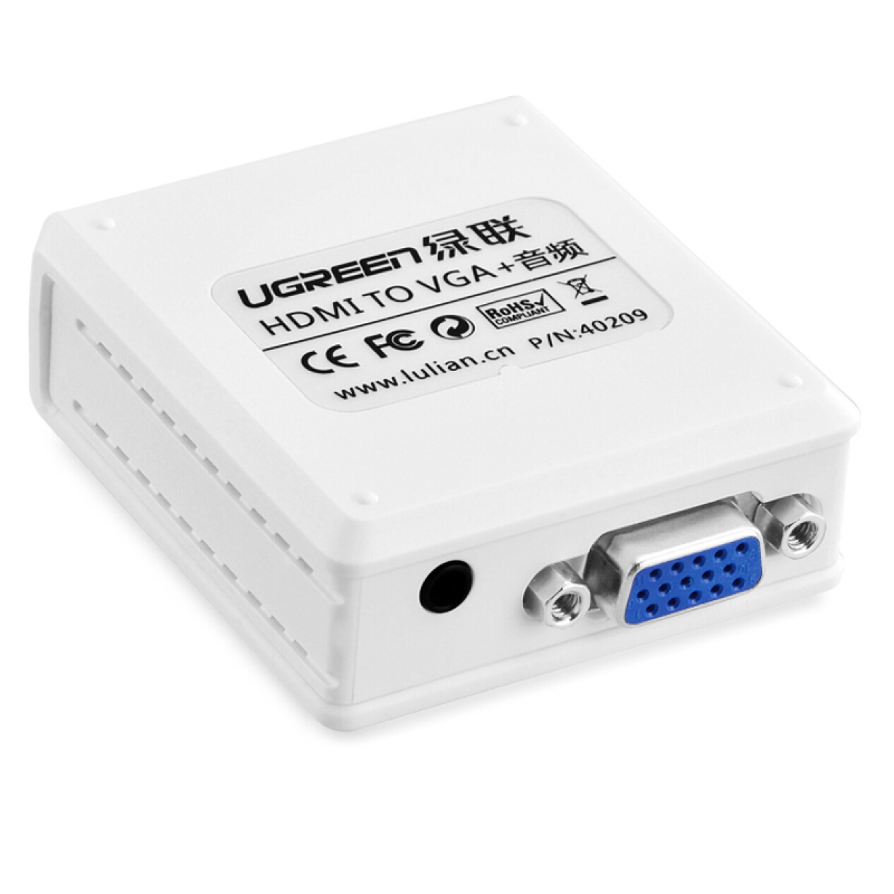 Bộ chuyển đổi tín hiệu HDMI sang VGA hỗ trợ cổng âm thanh Audio UGREEN 40209 Bộ chuyển đổi tín hiệu HDMI sang VGA hỗ trợ cổng âm thanh Audio UGREEN 40209