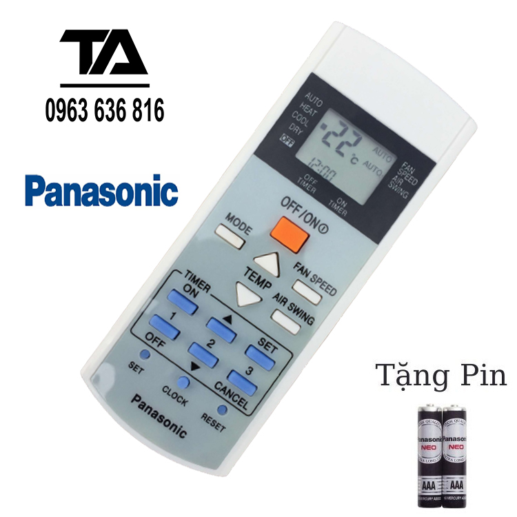 Remote máy lạnh panasonic ✔ điều khiển điều hòa panasonic