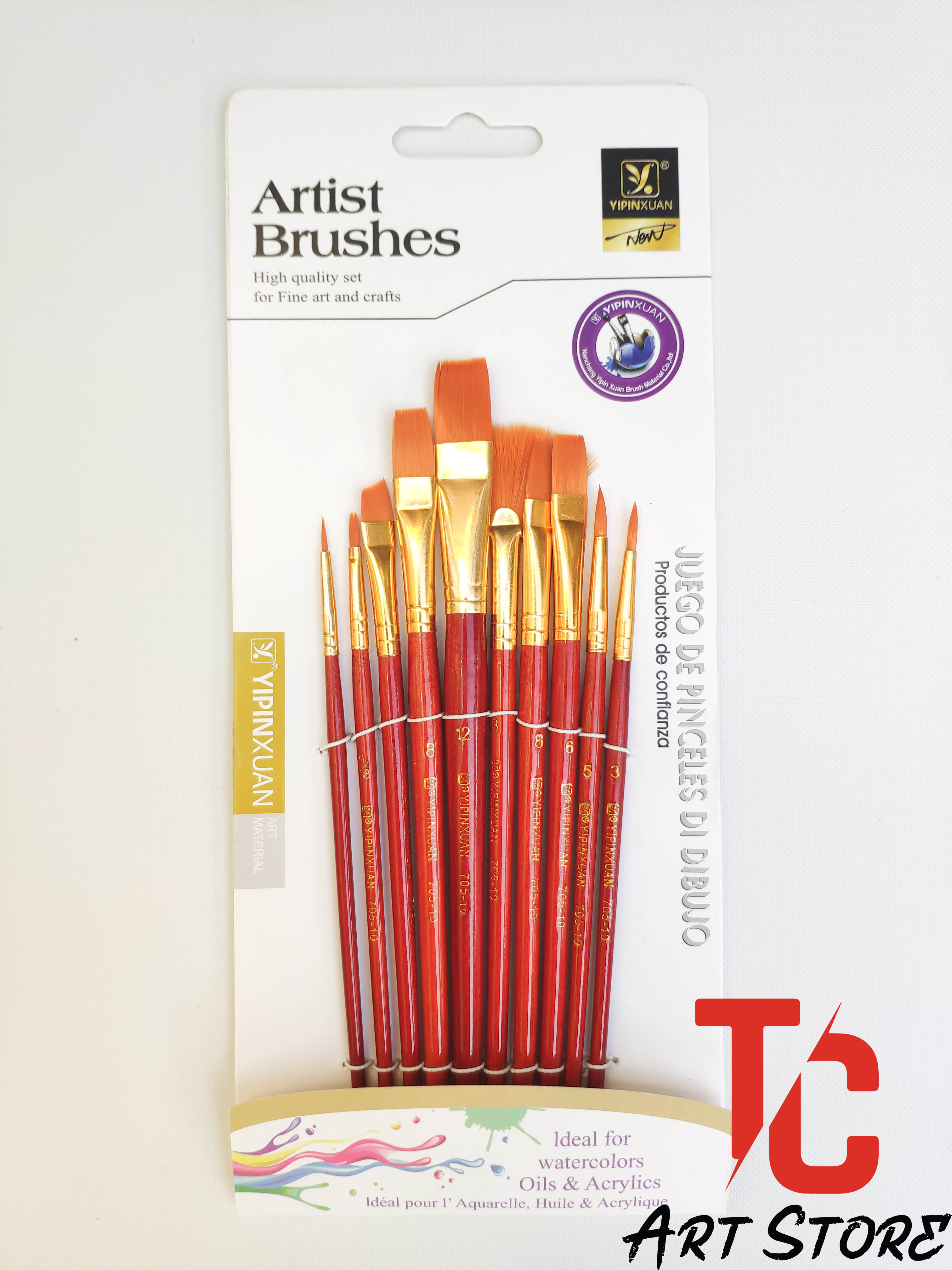 [TC Art Store] Cọ Bộ 606 Artist Brush, Bộ Cọ Yipinxuan Artists Brushes 10 Cây