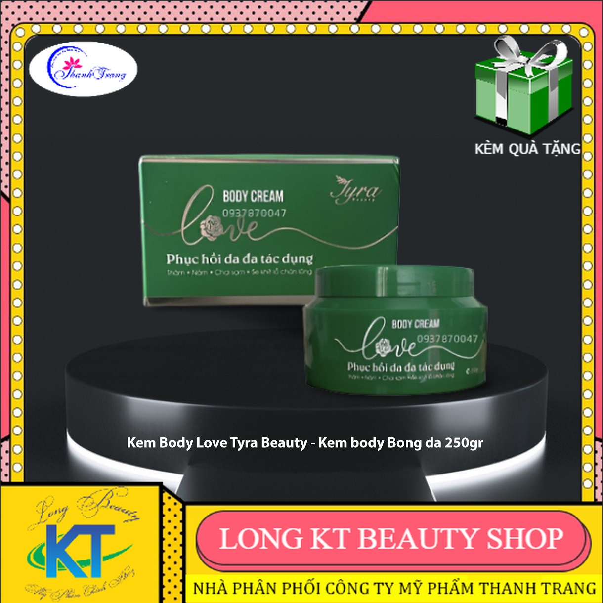 [Hàng công ty - Kèm quà tặng] Kem Body Bong da Love Tyra Beauty - Tái Tạo Da Toàn Thân Thanh trang