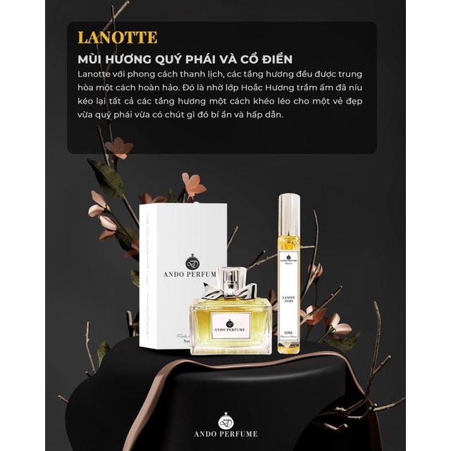 Tinh dầu Nước Hoa Nữ Lanotte 12ml, Nước Hoa quyến dũ , tươi mát Thơm Lâu Trên 8 Tiếng