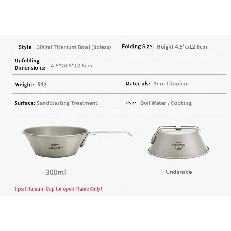 Bát dã ngoại Titanium Glamping NatureHike NH20CJ004