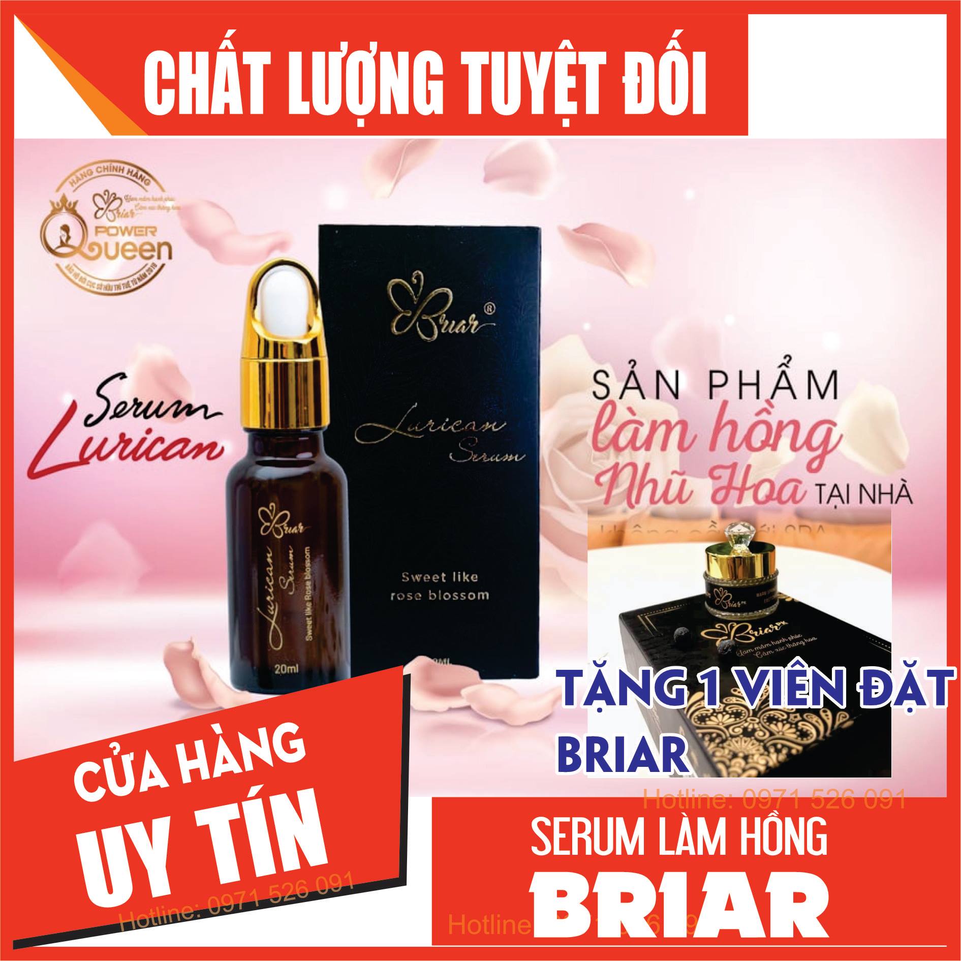 gel khử thâm serum briar làm hồng khử thâm cô bé - tặng 01 viên đặt se khít Briar