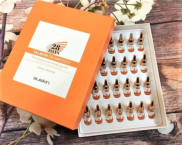 Tế bào gốc từ DNA cá hồi Suiskin Salmon DN Ampoule 28 days(Full hộp 28 lọ)
