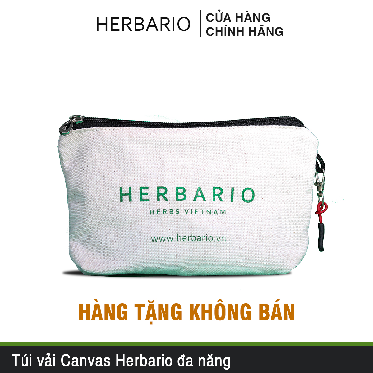Túi vải Canvas Herbario đựng đồ trang điểm, mỹ phẩm đa năng