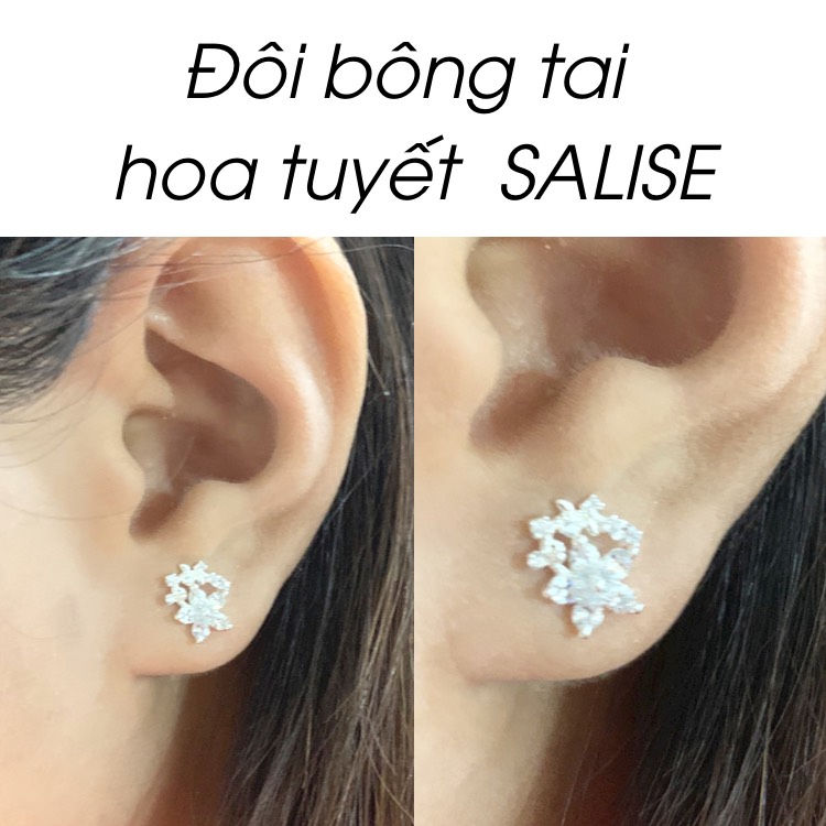 Bông tai hoa tuyết bạc 925, bông tai hoa tuyết đẹp thời trang, bông tai thời trang nữ hoa tuyết mảnh xinh đẹp