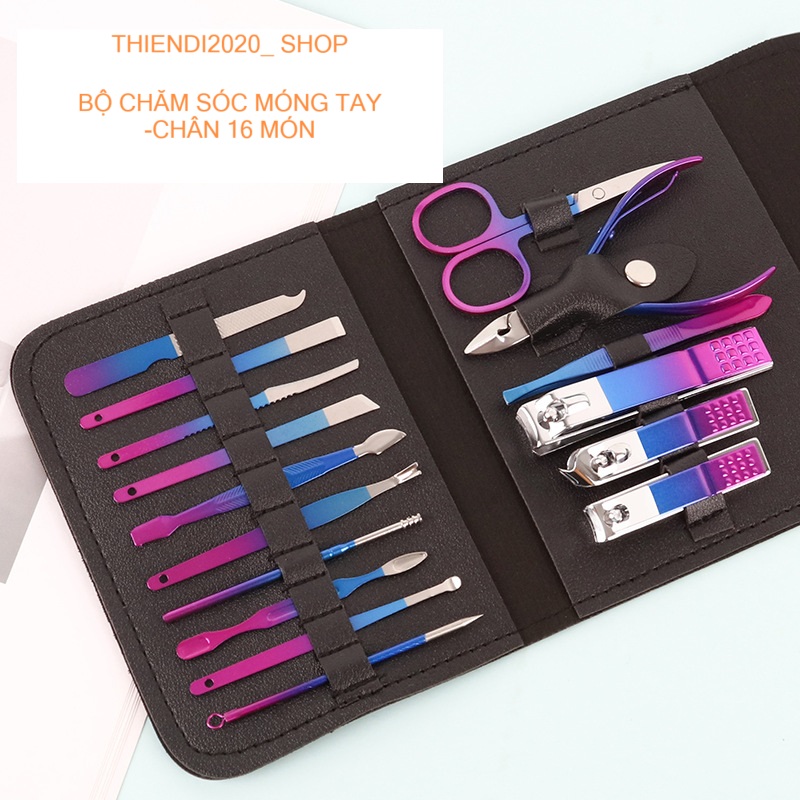 Td_bộ bấm móng tay 4 món, 7 món, 12 món, 16 món_ thép không gỉ , bộ cắt, bấm dũa móng tay - sét dụng cụ làm móng