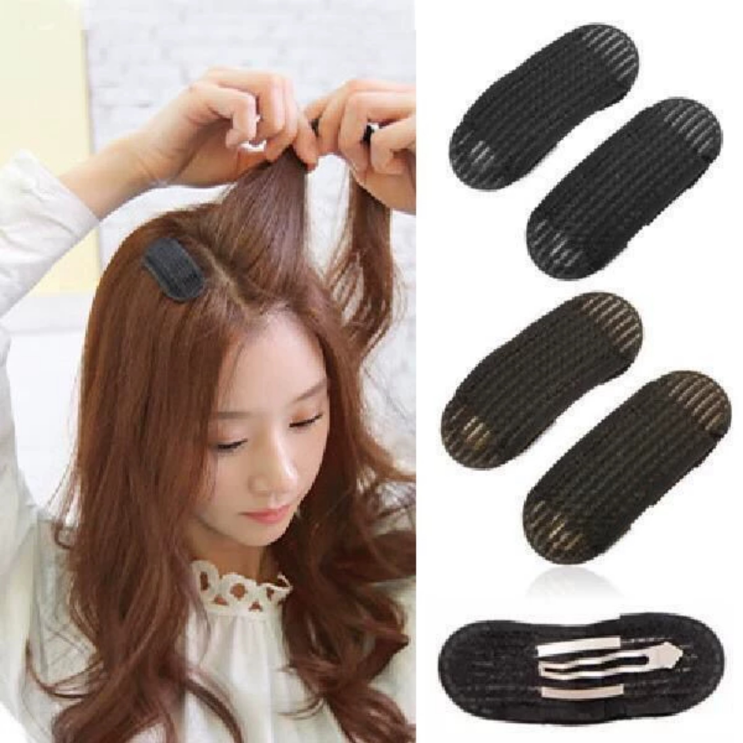 Set 2 Kẹp phồng tóc đệm tạo phồng chân tóc thời trang tiện lợi - kireicos
