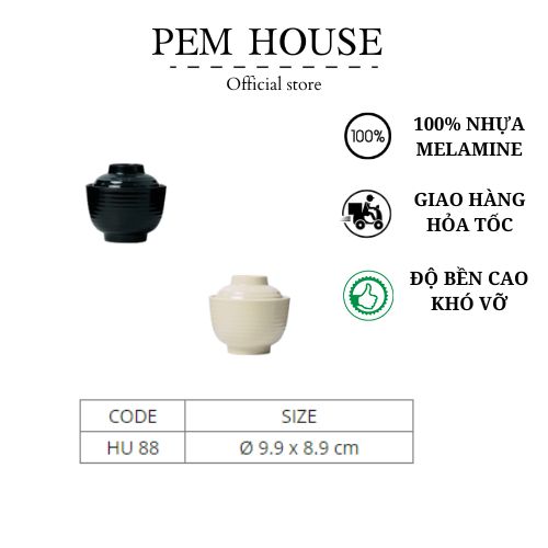 Chén Nhựa Melamine Màu Nâu- Đen