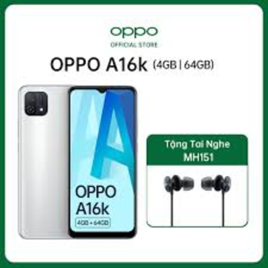 điện thoại Oppo A16k máy 2sim ram 6G/128G Chính Hãng, Màn hình: IPS LCD6.52"HD+, Bảo hành 12 tháng