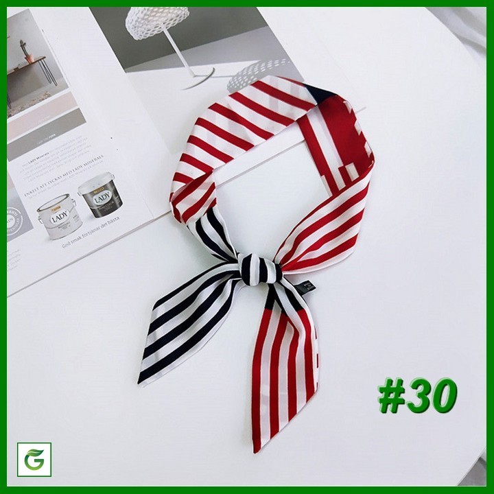 Khăn turban dài satin quấn túi, quàng cổ, đeo tay, thắt nơ 5x90cm 21-40