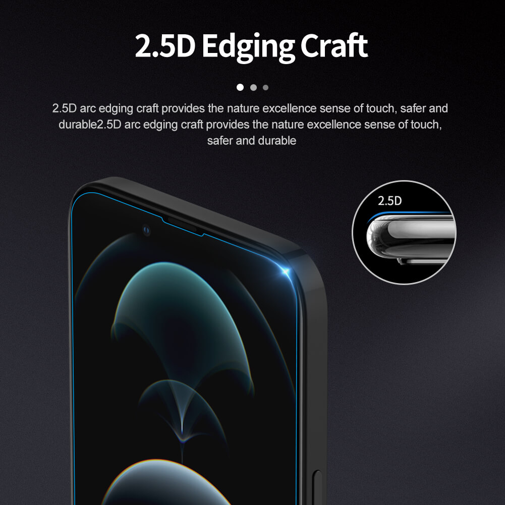 kính cường lực Apple iPhone 13 Mini, Iphone 13 , Iphone 13 Pro , Iphone 13 Pro max Nillkin Amazing H+ Pro mỏng 0.2 mm, Độ cứng 9H, Cong 2.5D chất liệu thủy tinh Arc cao cấp