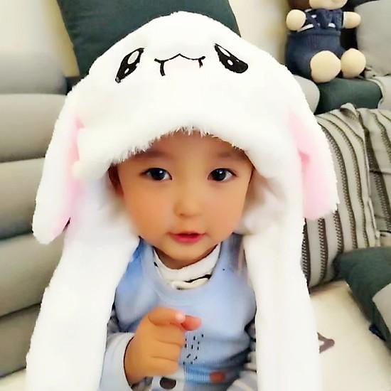 Mũ nón tai thỏ giật giật cử động tai đáng yêu