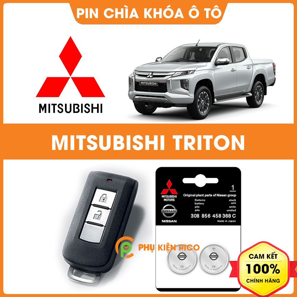 Pin chìa khóa ô tô Mitsubishi Triton chính hãng Mitsubishi sản xuất tại Indonesia 3V Panasonic