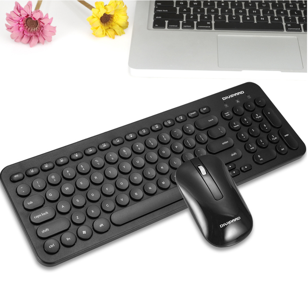 Bộ bàn phím và chuột không dây phím tròn DIVIPARD