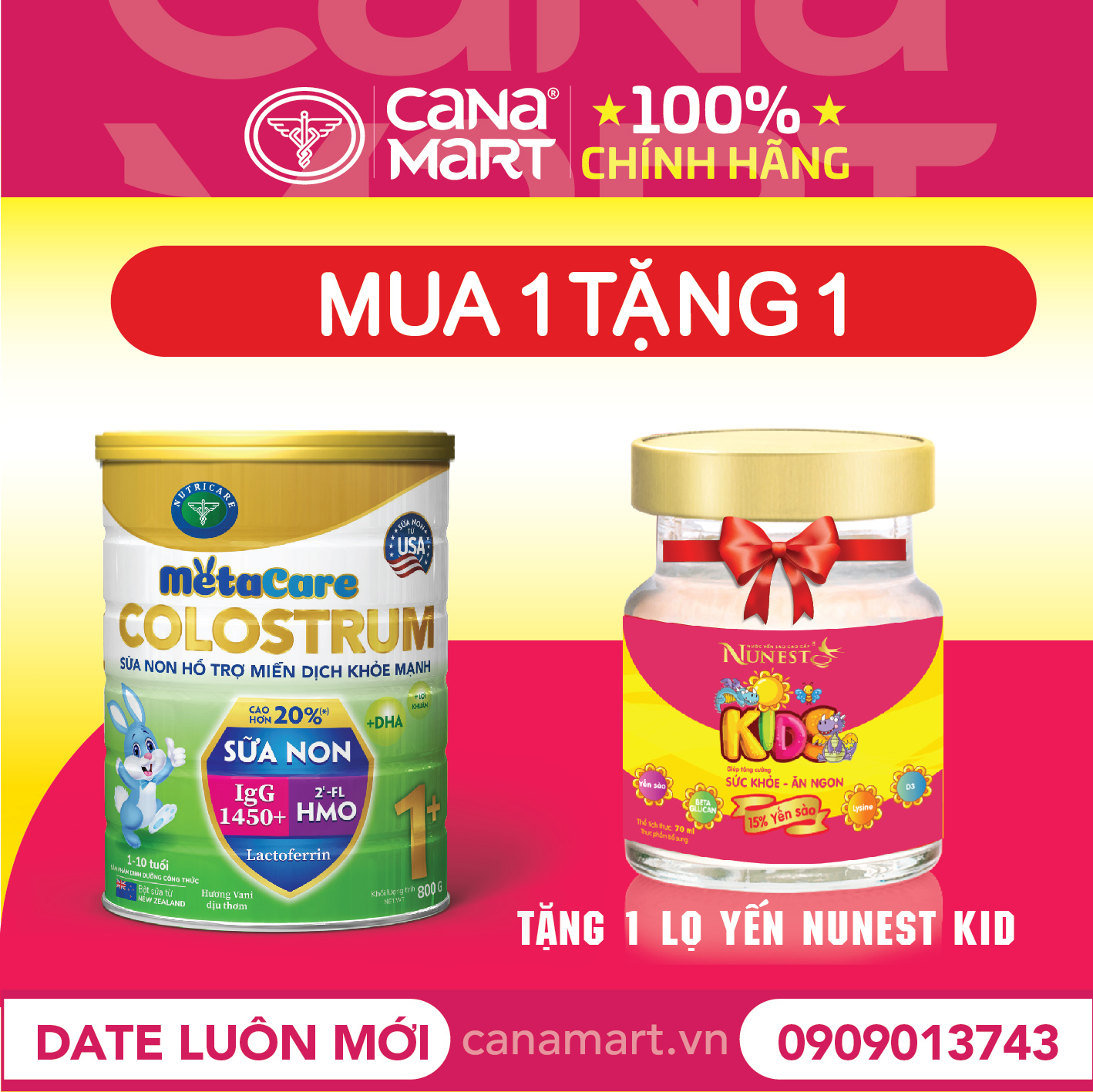 Sữa non Metacare Colostrum 1+ giúp trẻ tăng cường miễn dịch